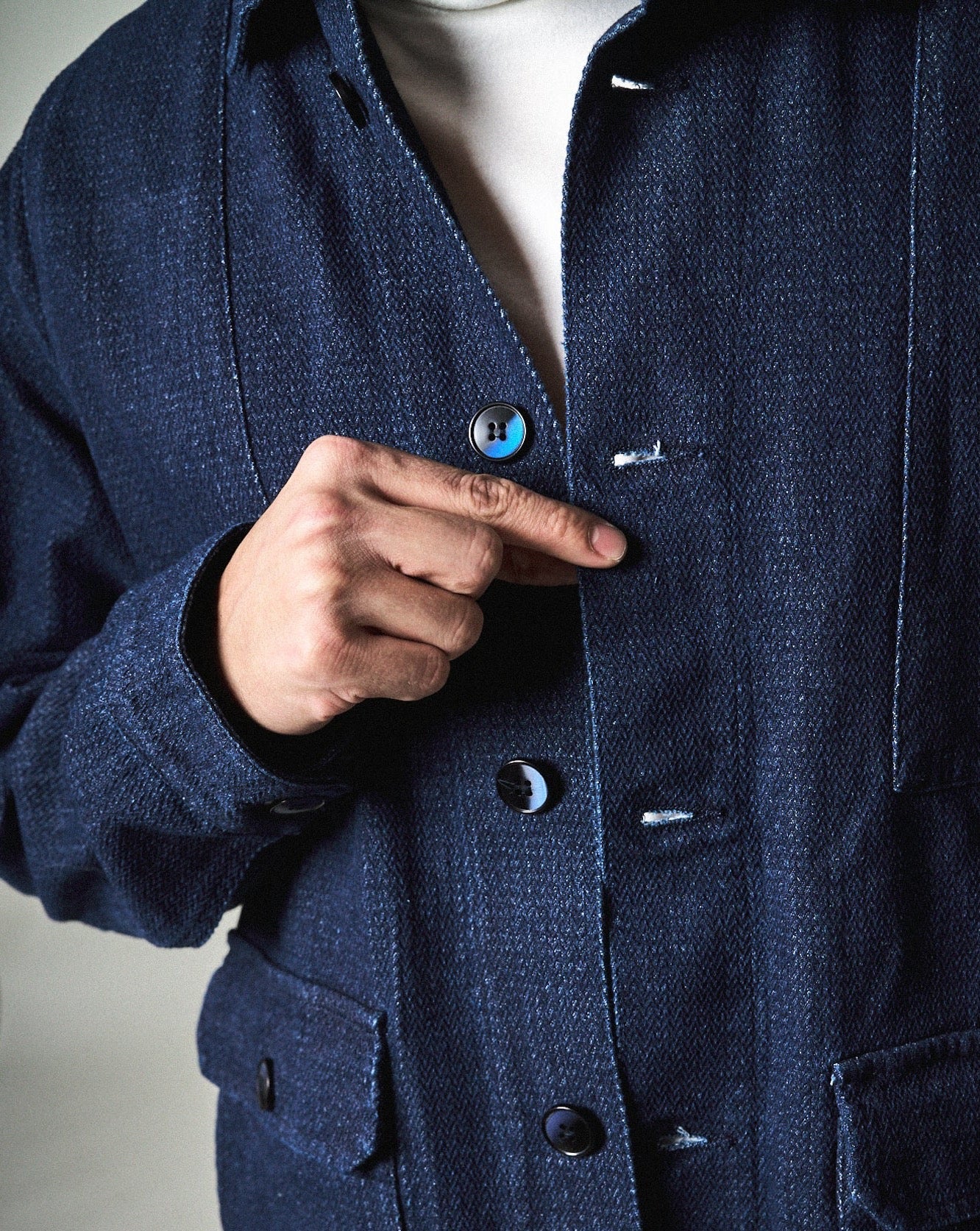 12oz Herringbone Denim Chore Coat - Full House Denim & Workshop