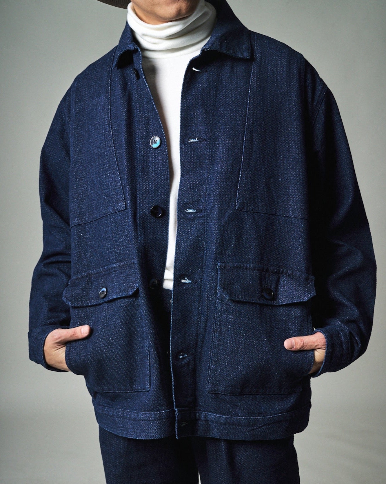 12oz Herringbone Denim Chore Coat - Full House Denim & Workshop