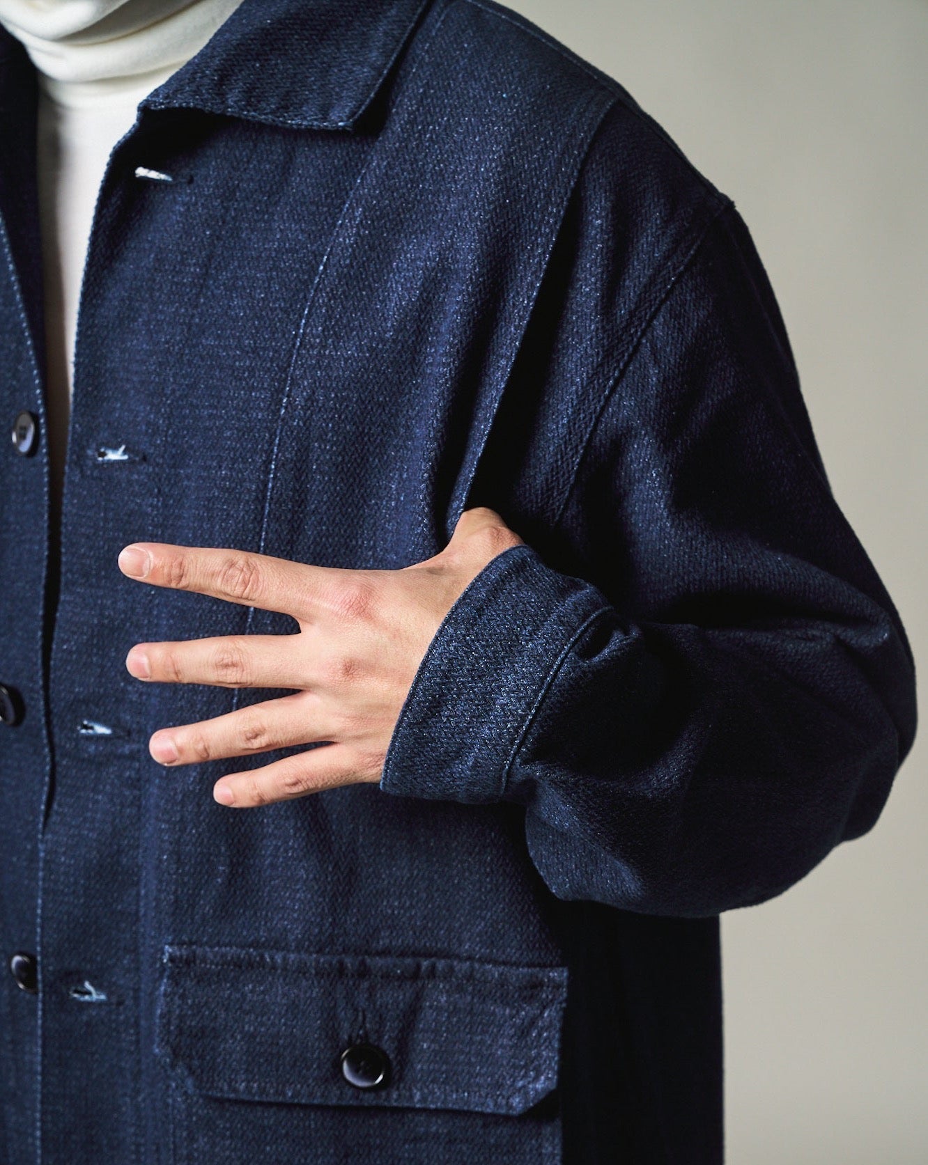 12oz Herringbone Denim Chore Coat - Full House Denim & Workshop