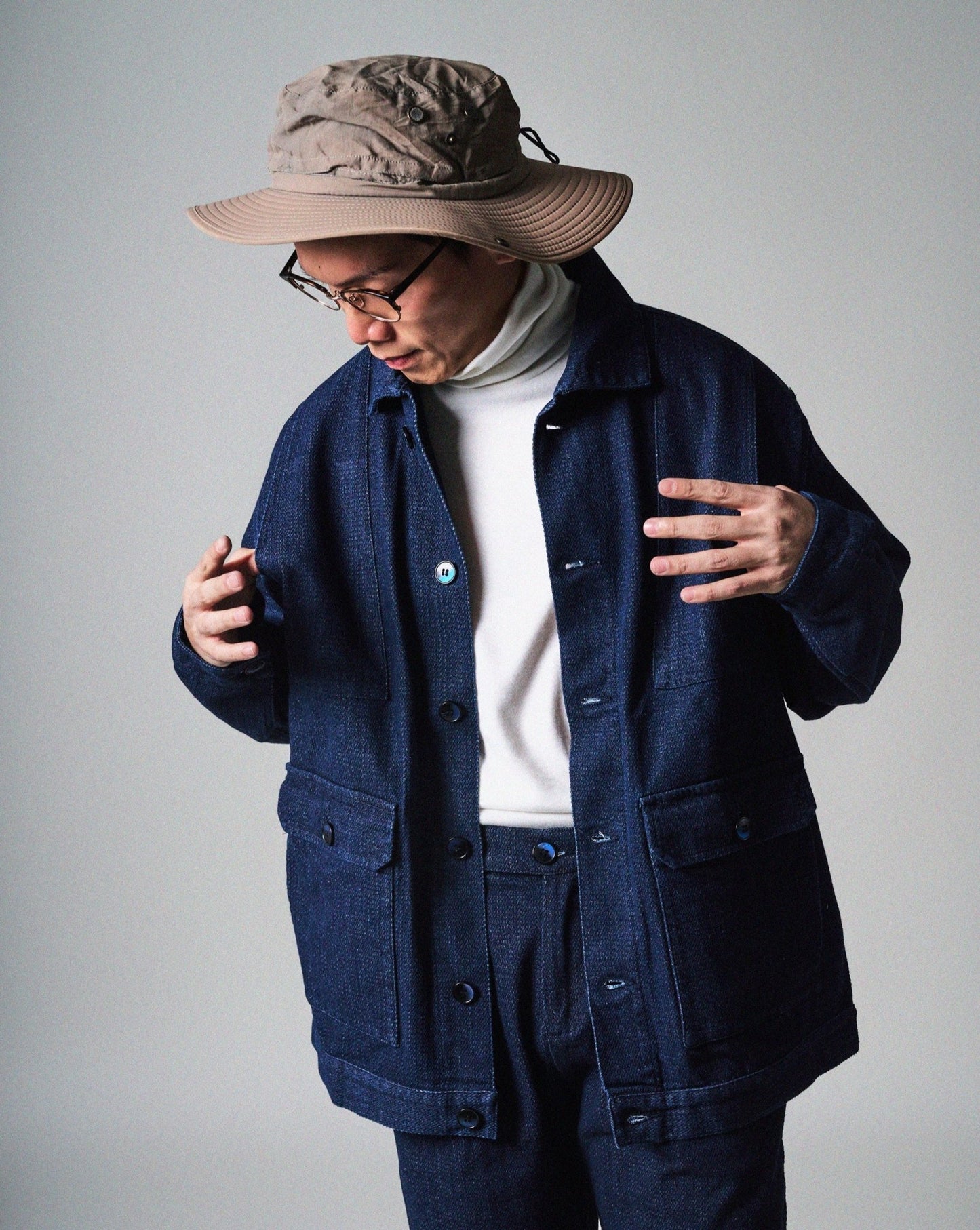 12oz Herringbone Denim Chore Coat - Full House Denim & Workshop