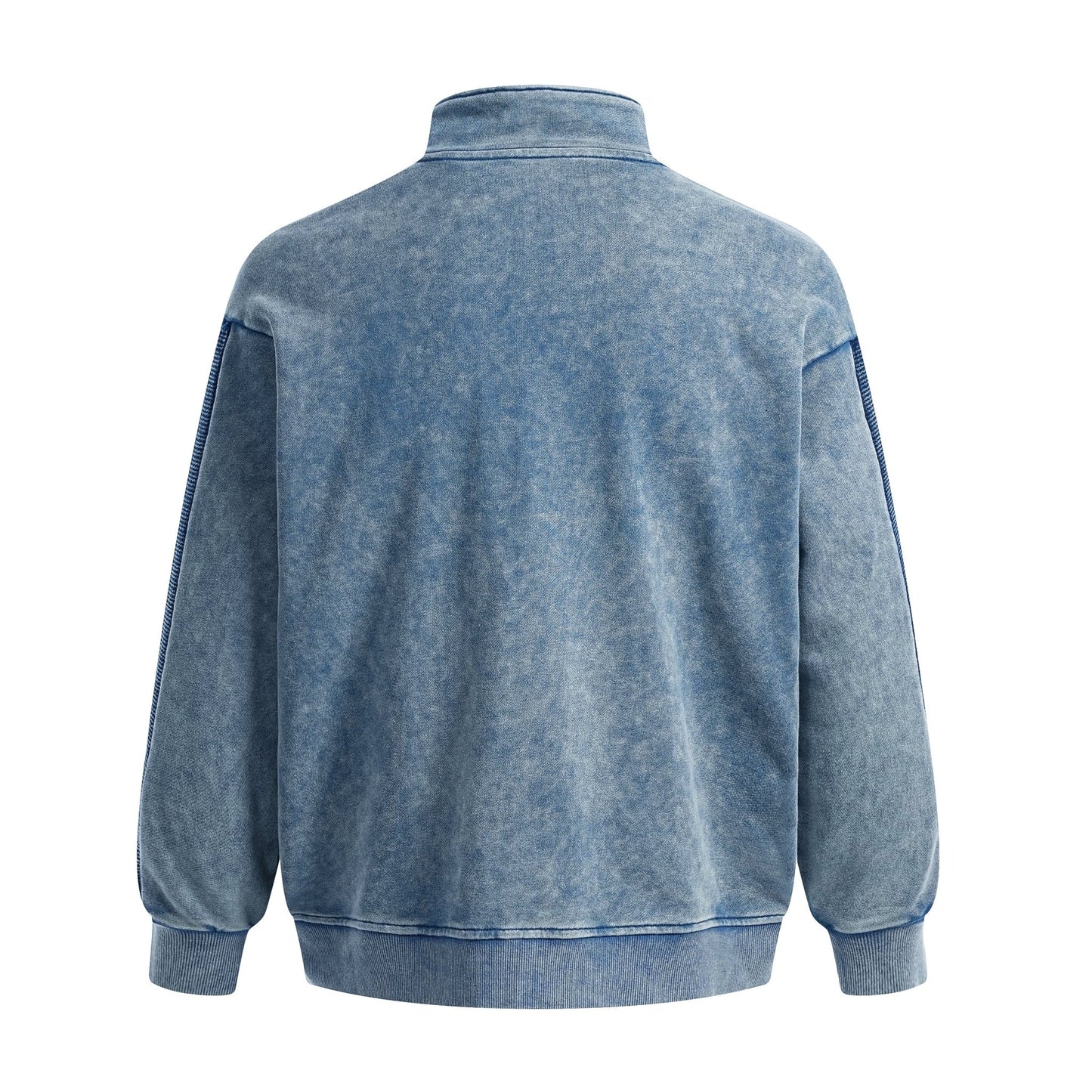 Appliqué Snow Washed Athletic Jacket - Full House Denim & Workshop