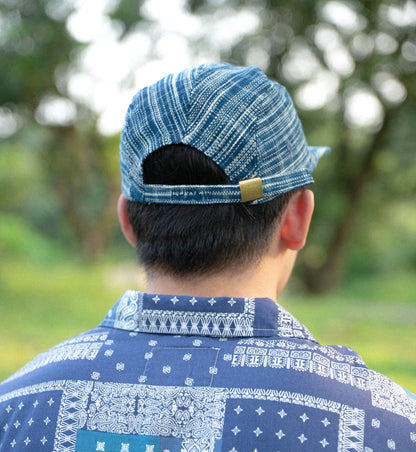 Blue & White 5 Panel Cap 藍白紗混紡五片帽 - Full House Denim & Workshop