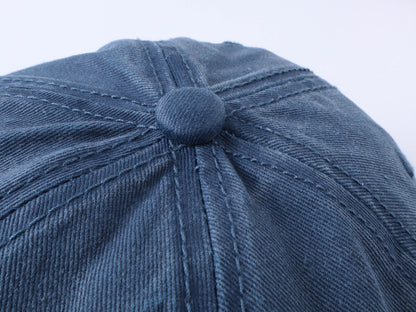 【Blue】Full - Embroidery Stone Washed Cap - Full House Denim & Workshop