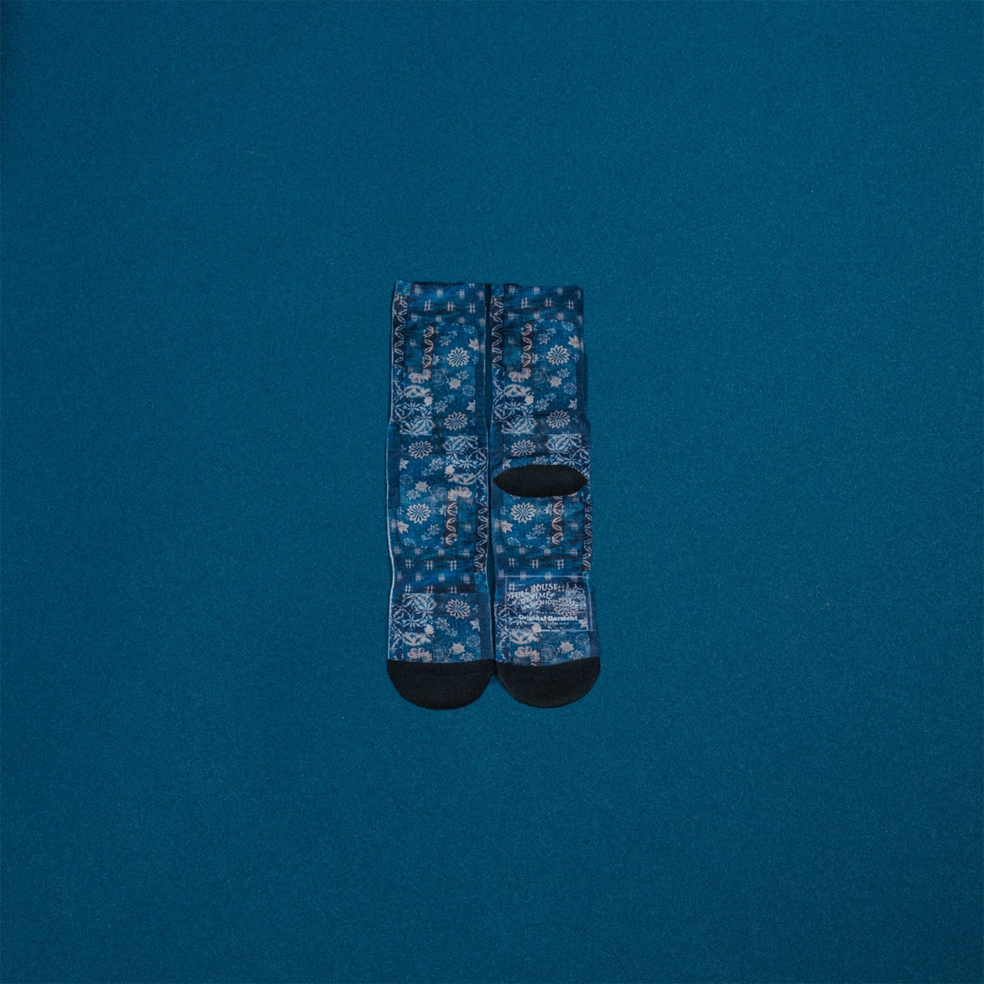 Boro & Sashiko Digital Print Socks II - Full House Denim & Workshop