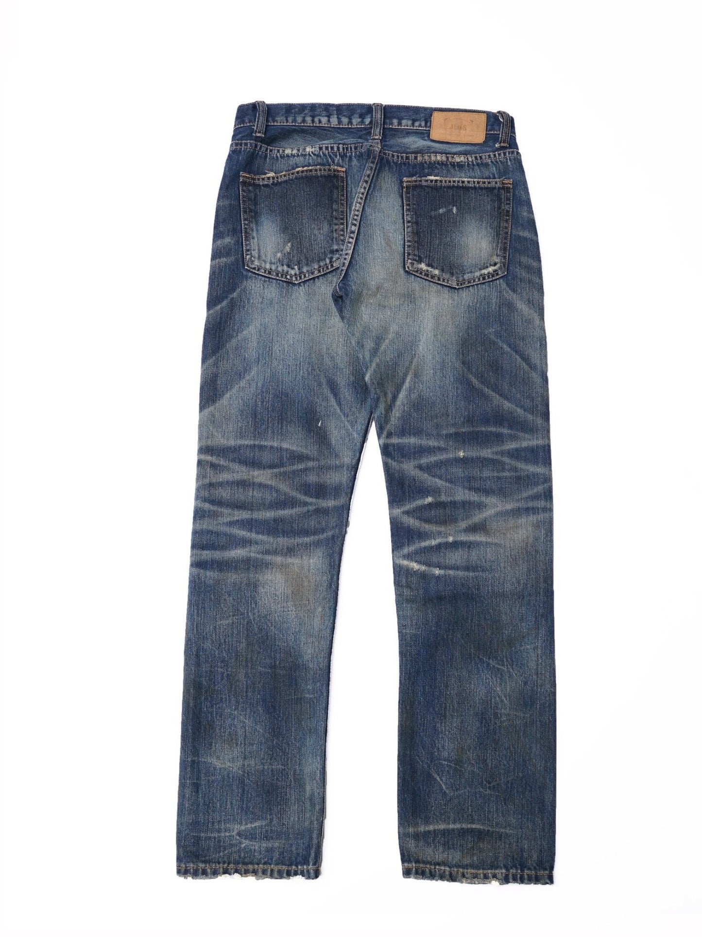 【訂製】C02 14oz. Dirty Damaged Slim Cut Jeans - Full House Denim & Workshop