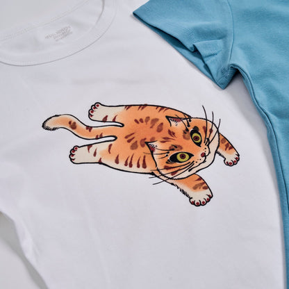 Cat'S Pattern Skinny T-Shirt - Full House Denim & Workshop