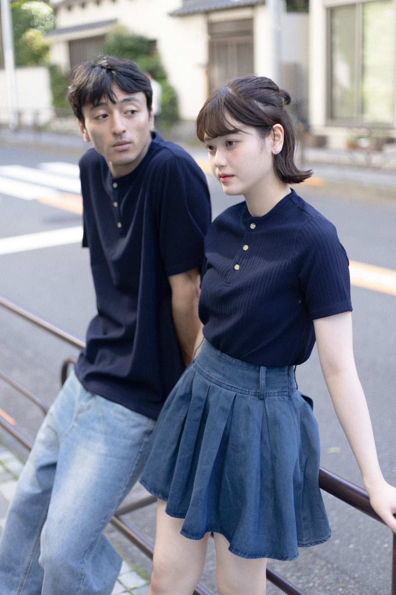 【男女同款】Corrugated Cotton Henley T-Shirt 瓦通棉亨利領T-Shirt - Full House Denim & Workshop