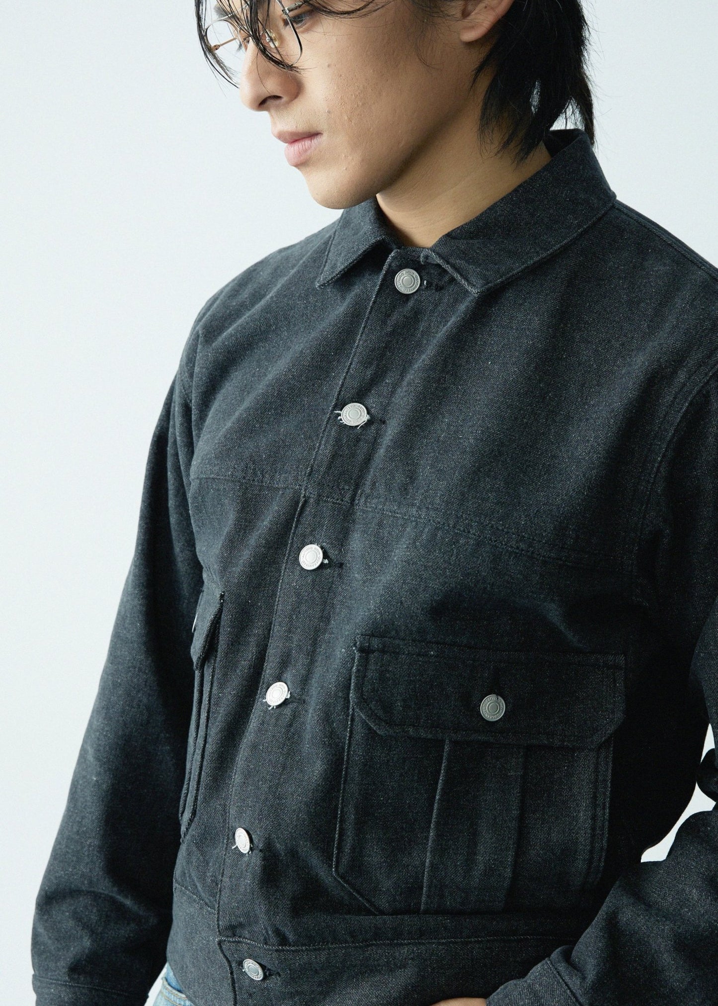 Double Lower Pocket Loose Denim JKT - Full House Denim & Workshop