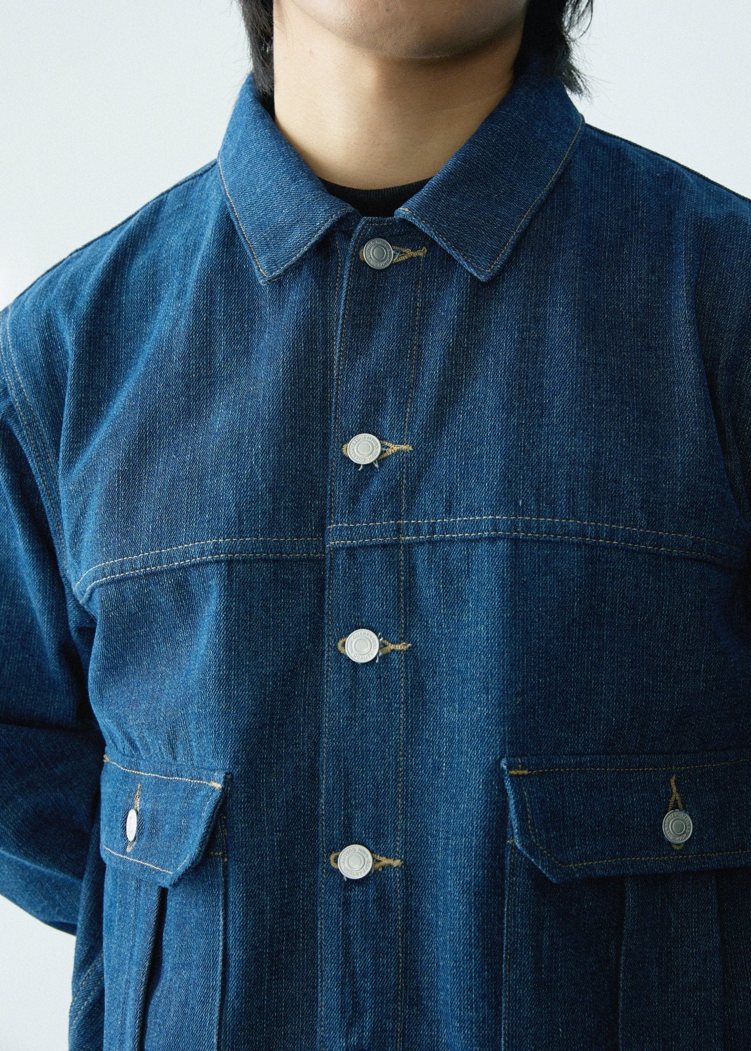 Double Lower Pocket Loose Denim JKT - Full House Denim & Workshop