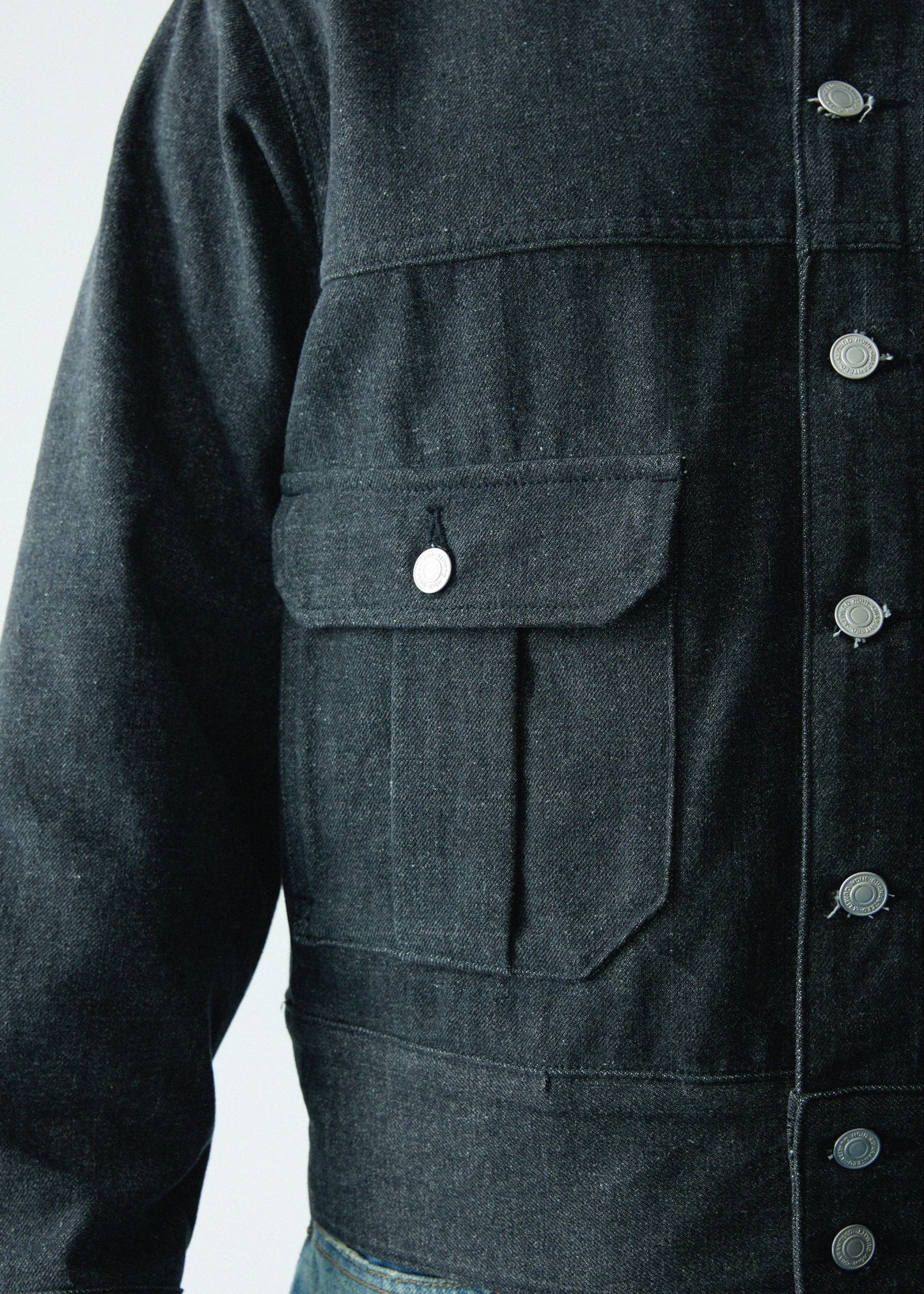 Double Lower Pocket Loose Denim JKT - Full House Denim & Workshop