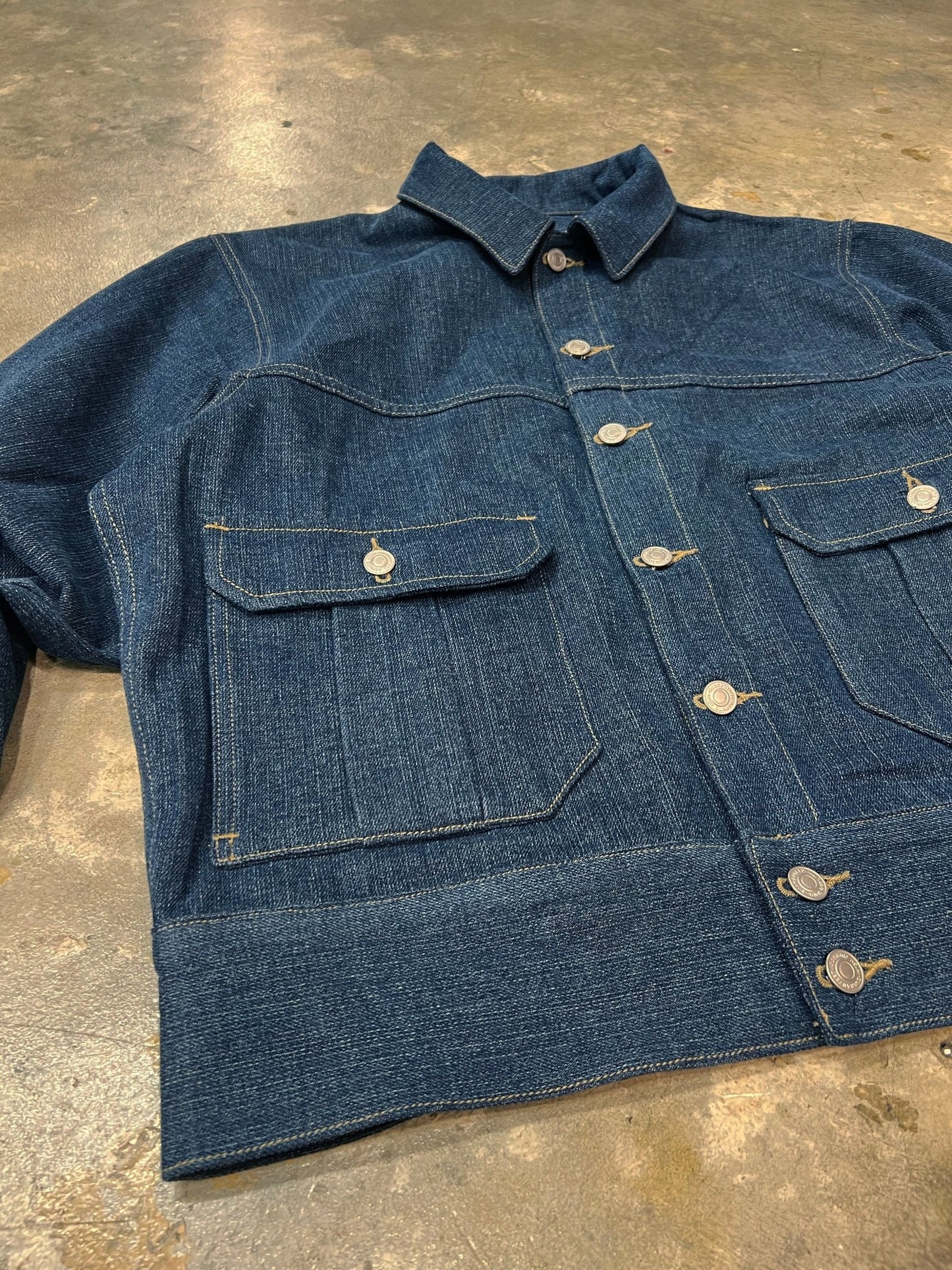 【快閃商品】Double Lower Pocket Loose Denim JKT - Full House Denim & Workshop