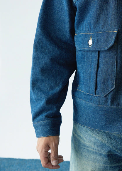 Double Lower Pocket Loose Denim JKT - Full House Denim & Workshop