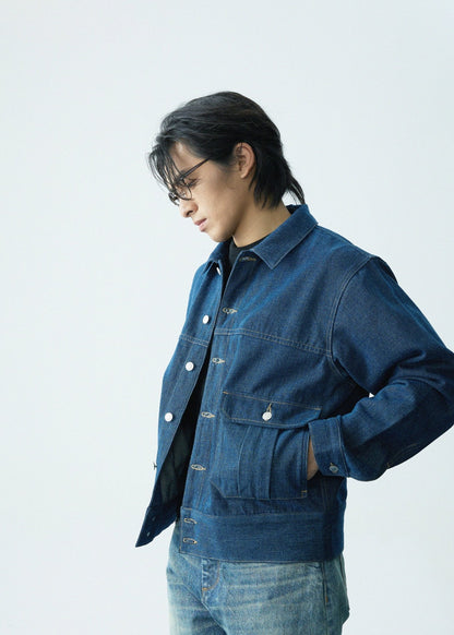 Double Lower Pocket Loose Denim JKT - Full House Denim & Workshop