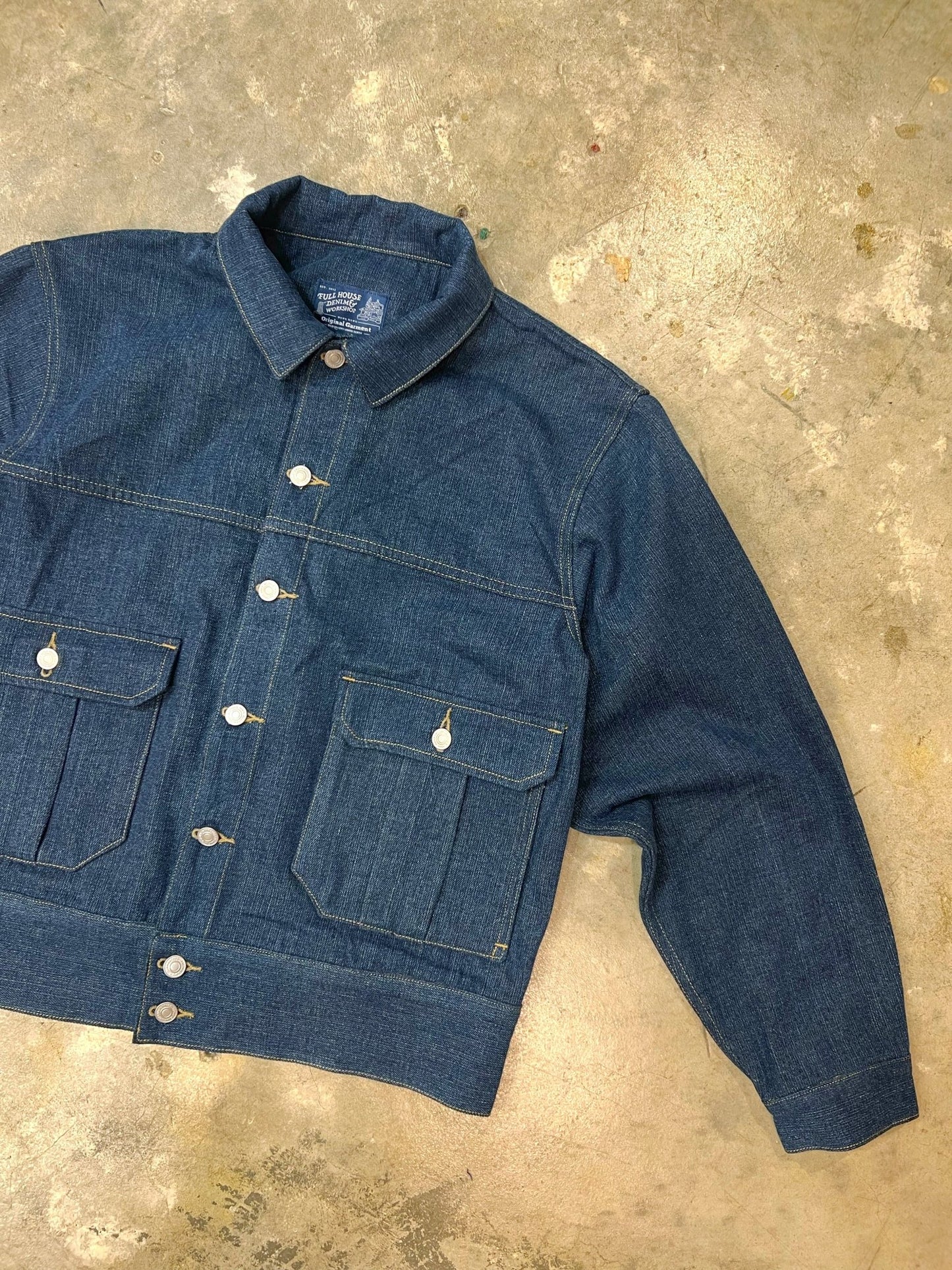 【快閃商品】Double Lower Pocket Loose Denim JKT - Full House Denim & Workshop