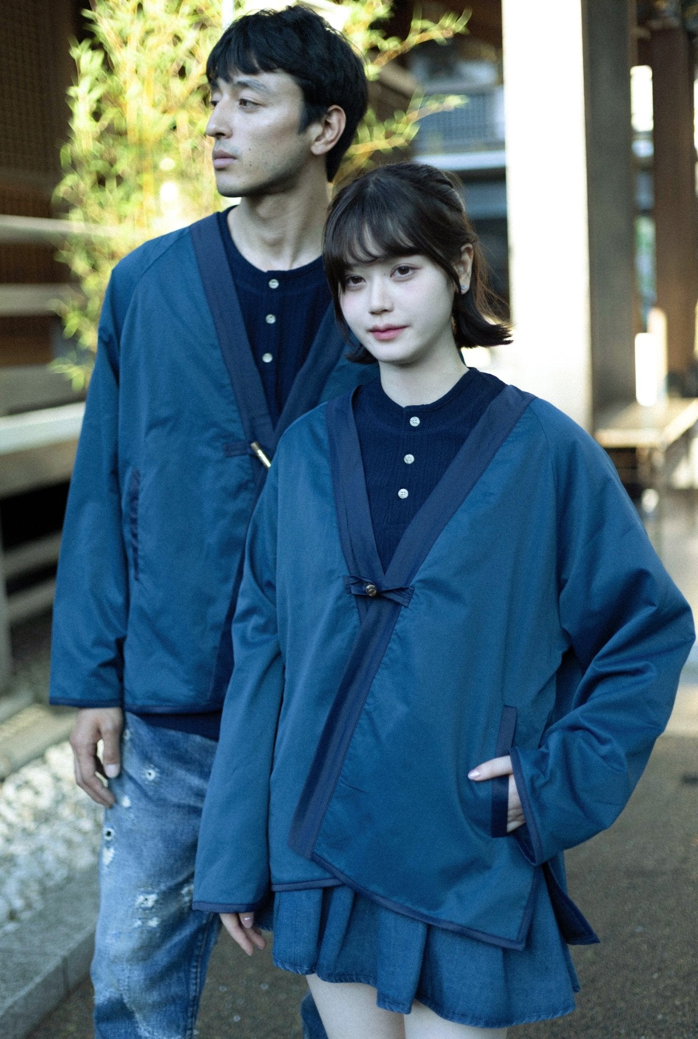 雙面すもう兎 Embroidery Reversible Kimono - Full House Denim & Workshop