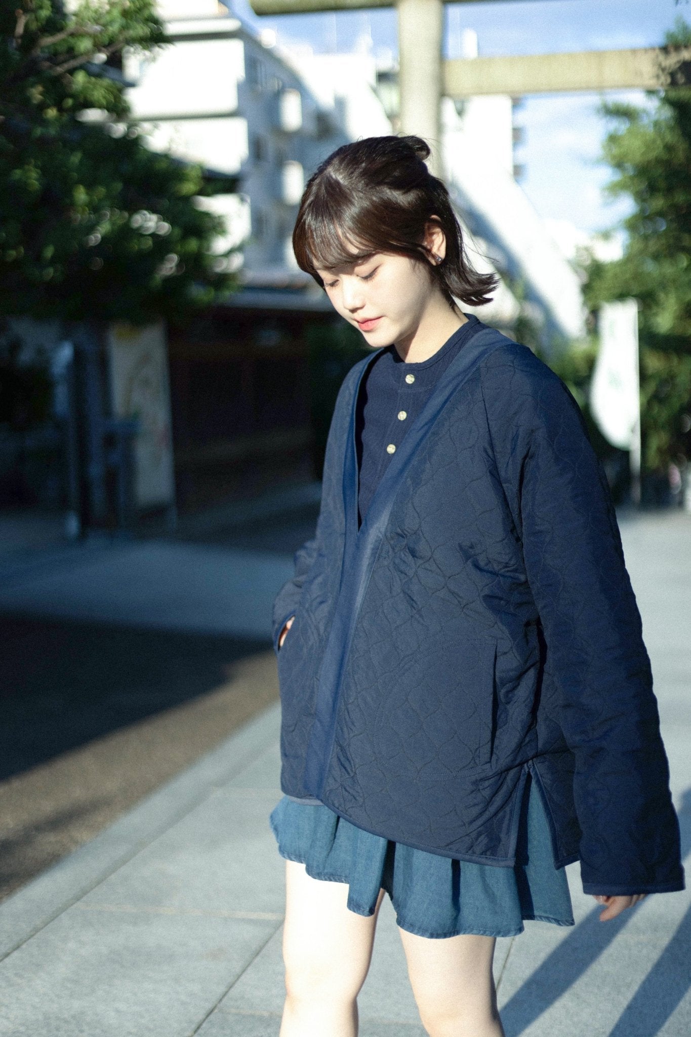 雙面すもう兎 Embroidery Reversible Kimono - Full House Denim & Workshop