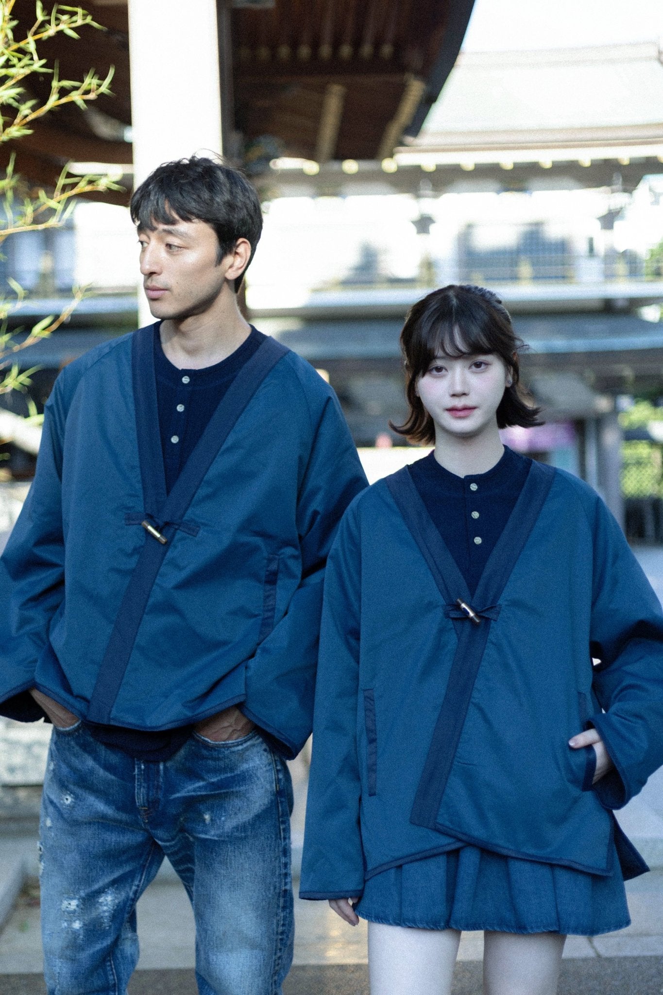 雙面すもう兎 Embroidery Reversible Kimono - Full House Denim & Workshop