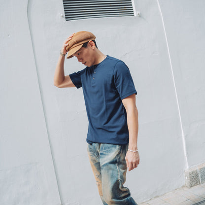 Extreme Soft Cotton Henley T-Shirt 高密柔軟棉亨利領T-Shirt【男版標準款】 - Full House Denim & Workshop