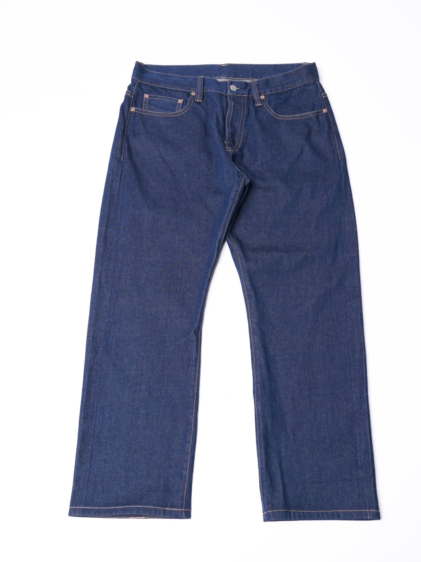 【訂製】H07 Indigo High - Rise 14oz. Straight Cut Jeans - Full House Denim & Workshop