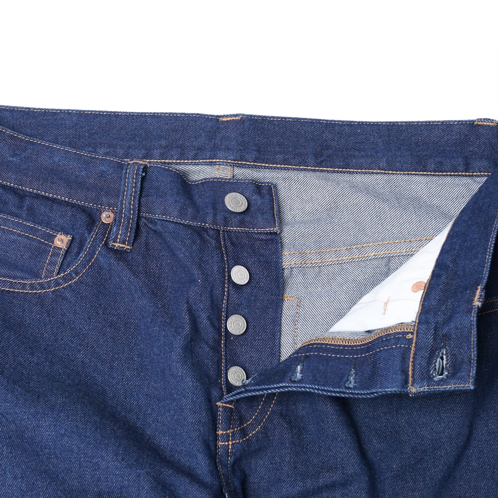 【訂製】H07 Indigo High - Rise 14oz. Straight Cut Jeans - Full House Denim & Workshop