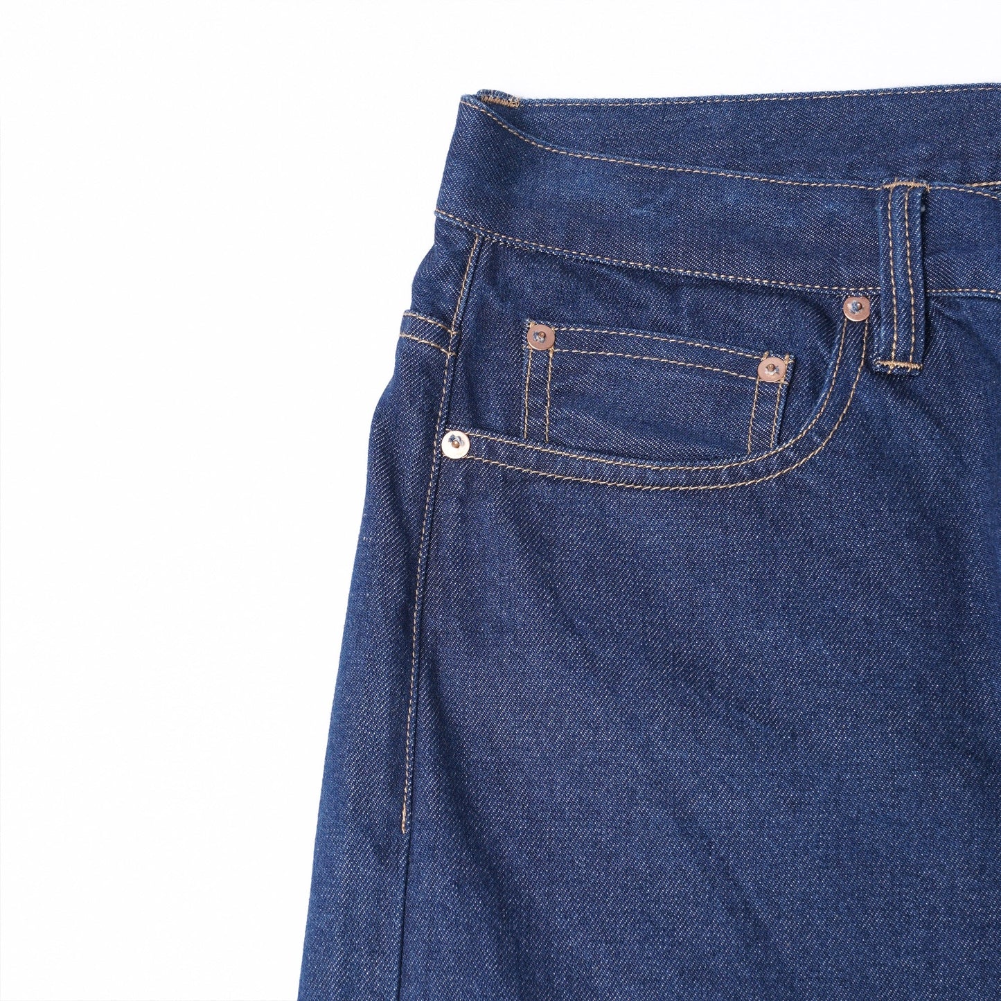 【訂製】H07 Indigo High - Rise 14oz. Straight Cut Jeans - Full House Denim & Workshop