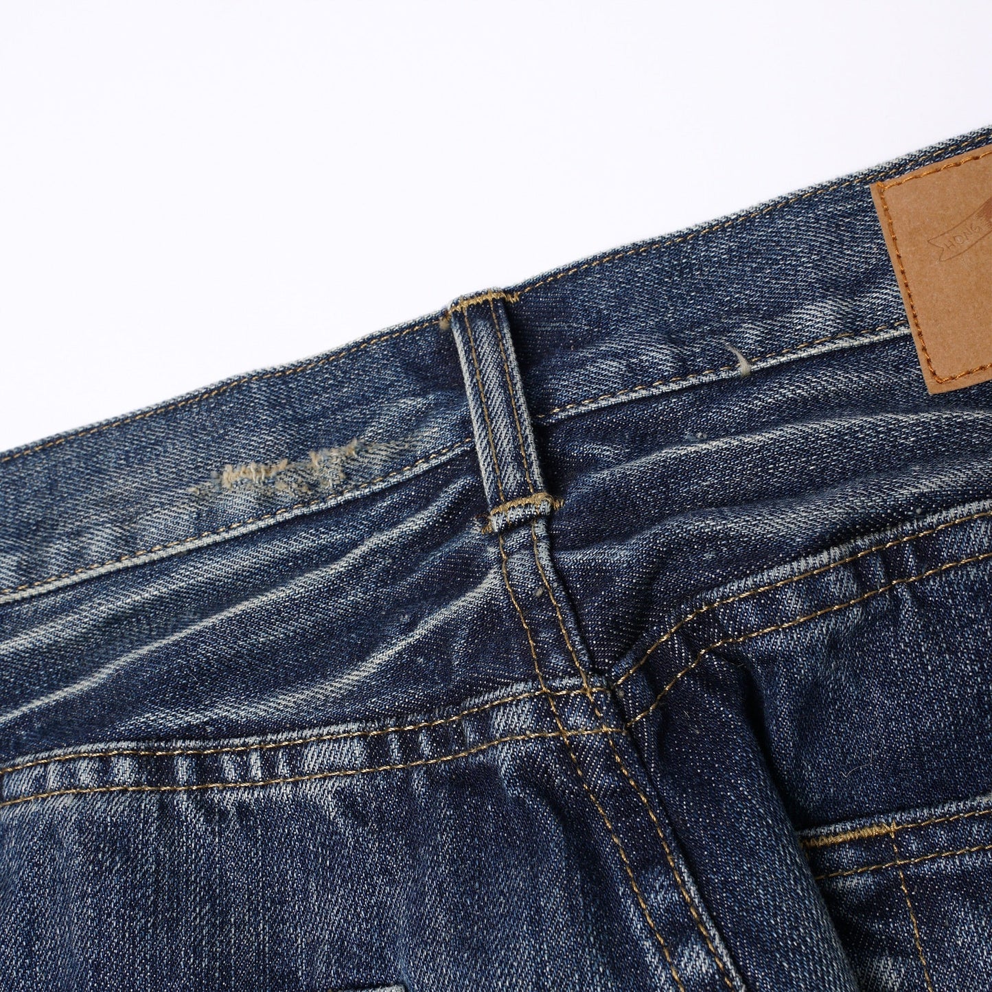 【訂製】HG01 16oz. Damaged Crush Straight Cut Jeans - Full House Denim & Workshop