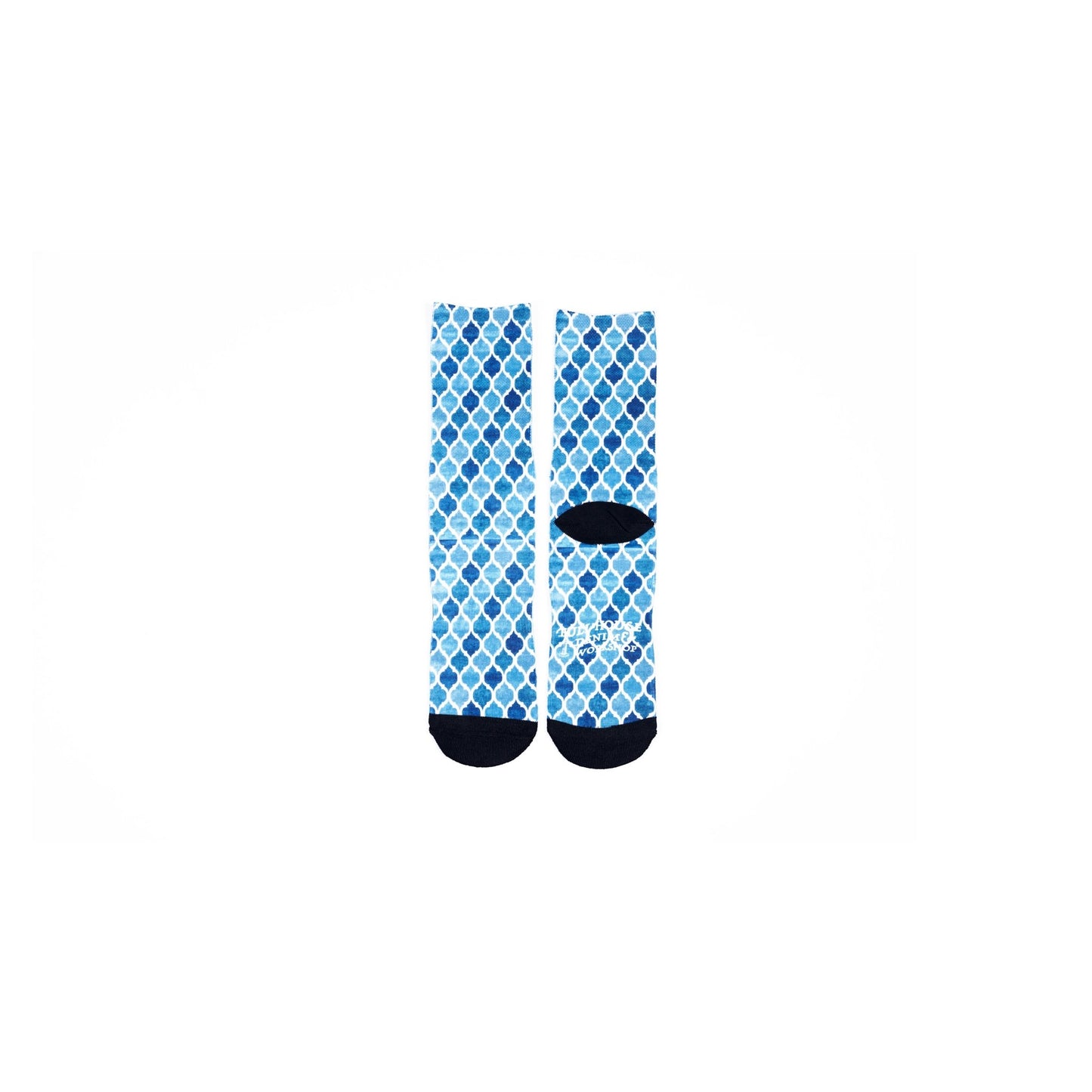 Indian Pattern Digital Print Socks(Aqua) - Full House Denim & Workshop