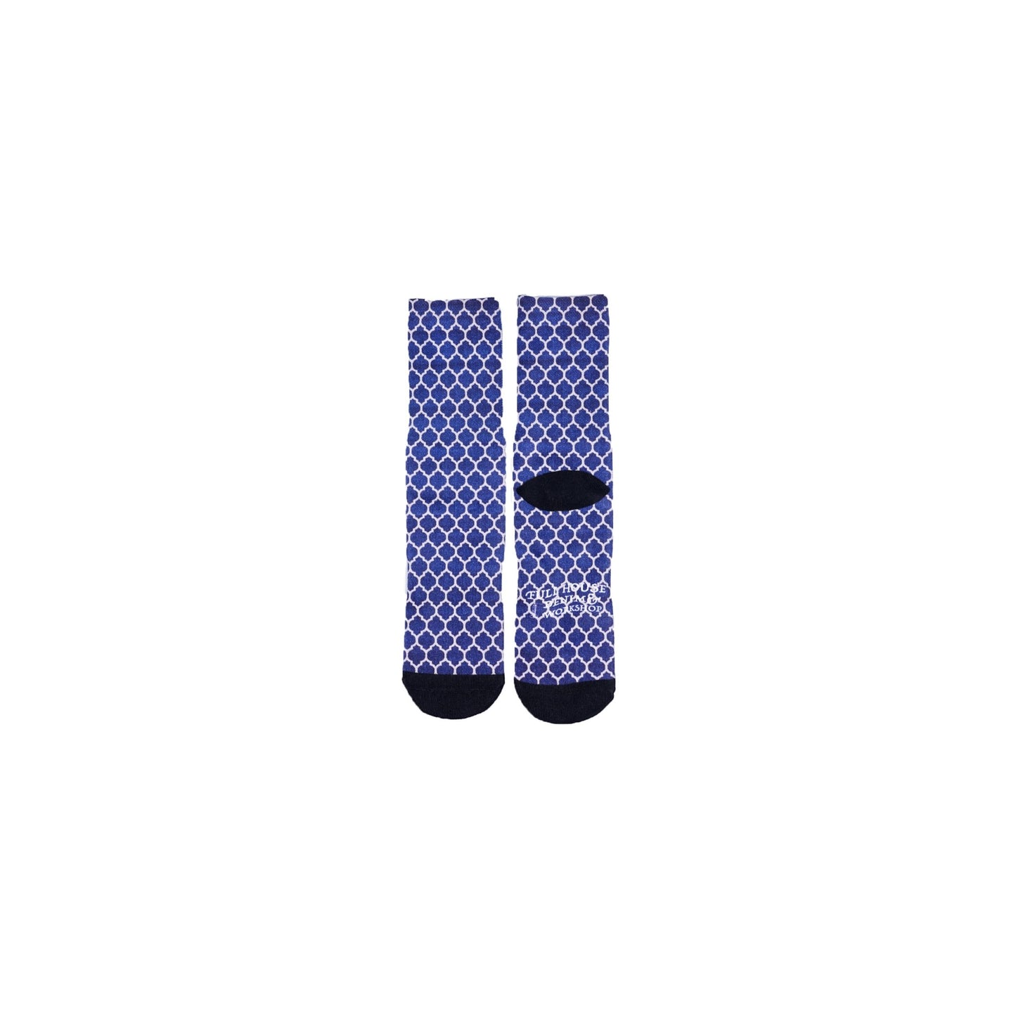 Indian Pattern Digital Print Socks(Blue) - Full House Denim & Workshop