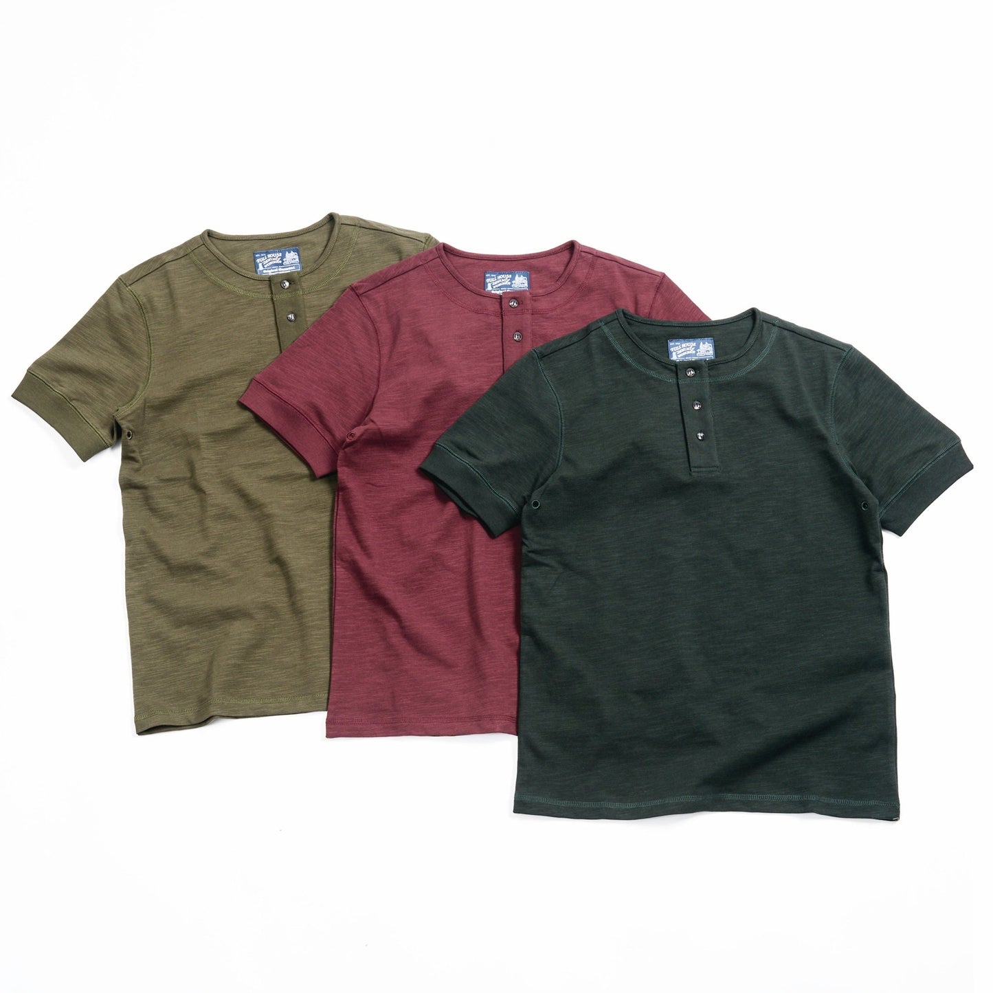 Japan Slub Cotton Jersey Henley T-Shirt 日本竹節棉亨利領T-Shirt - Full House Denim & Workshop