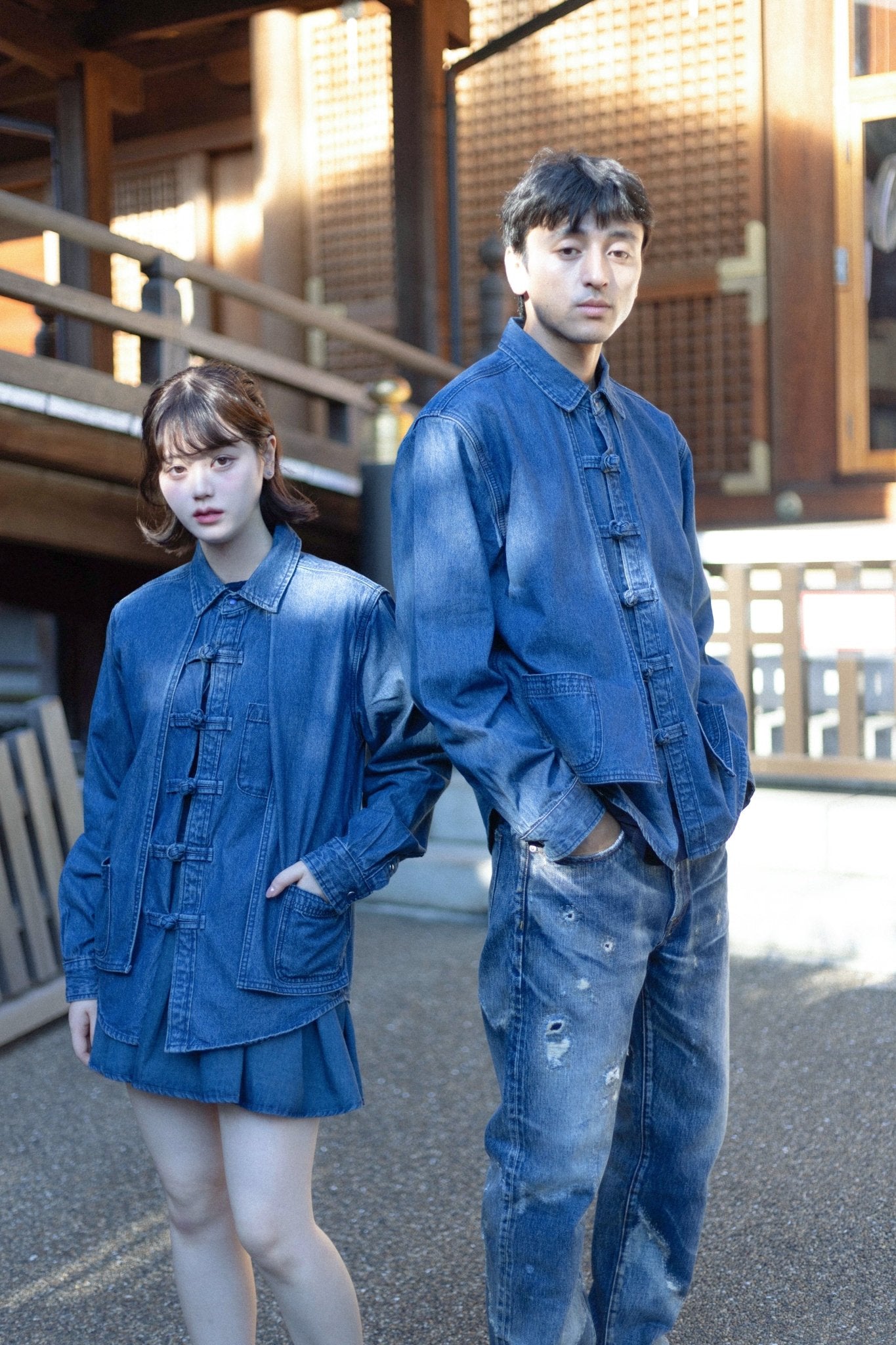 KF Layer Denim Shirt 鳥翼襟盤扣牛仔襯衫 - Full House Denim & Workshop