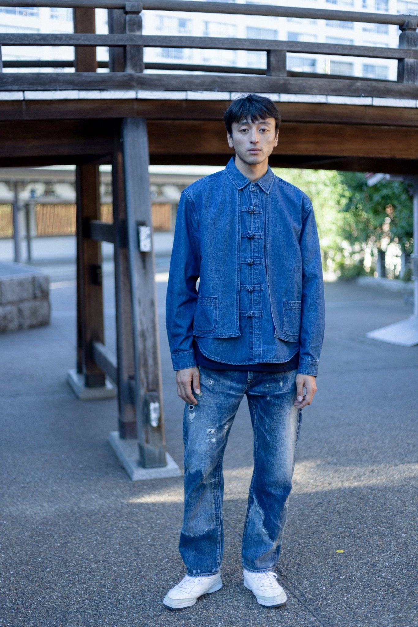 KF Layer Denim Shirt 鳥翼襟盤扣牛仔襯衫 - Full House Denim & Workshop