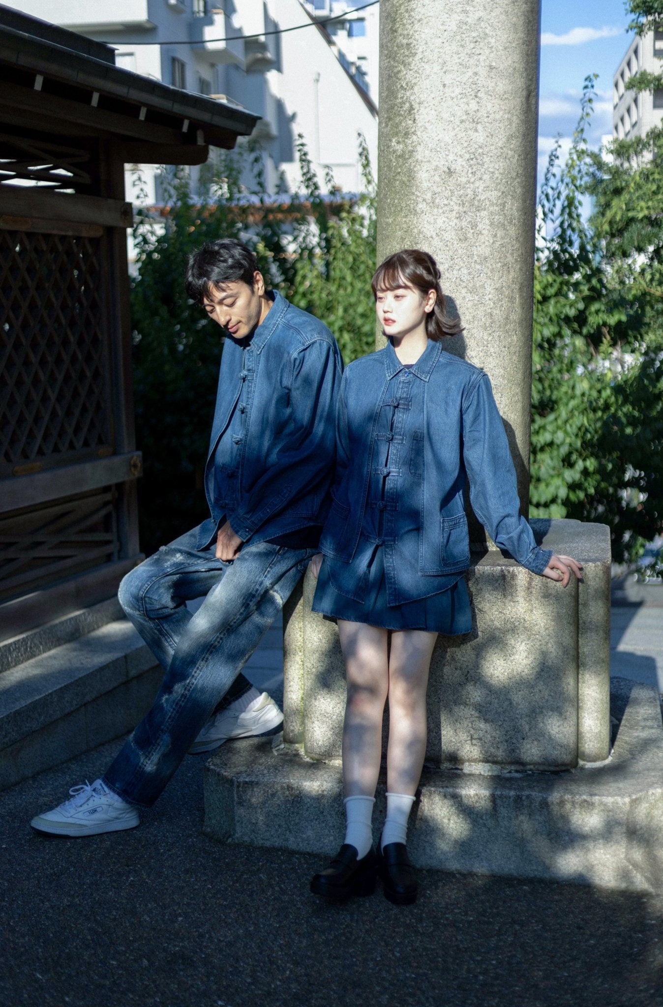 KF Layer Denim Shirt 鳥翼襟盤扣牛仔襯衫 - Full House Denim & Workshop