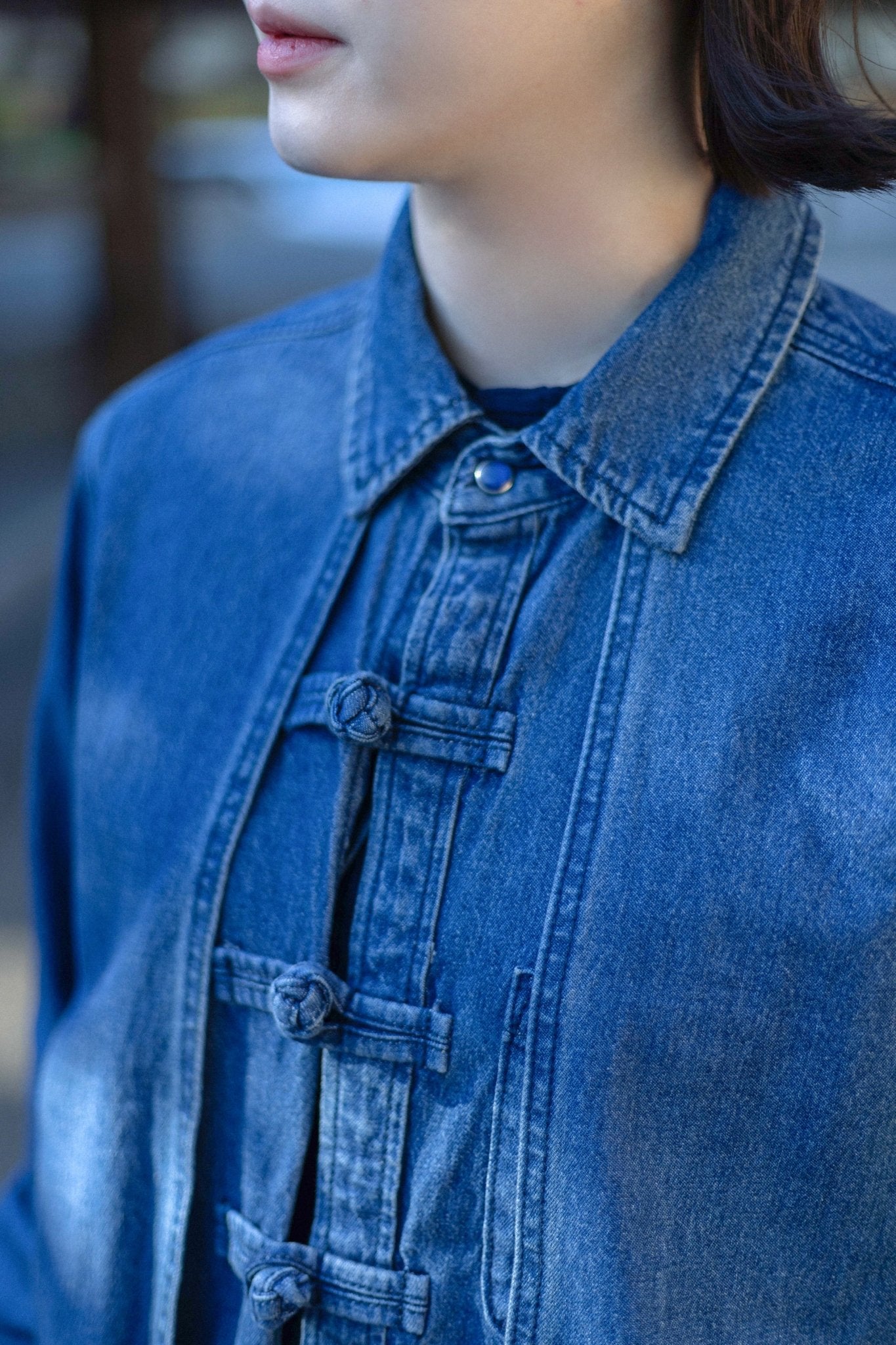 KF Layer Denim Shirt 鳥翼襟盤扣牛仔襯衫 - Full House Denim & Workshop