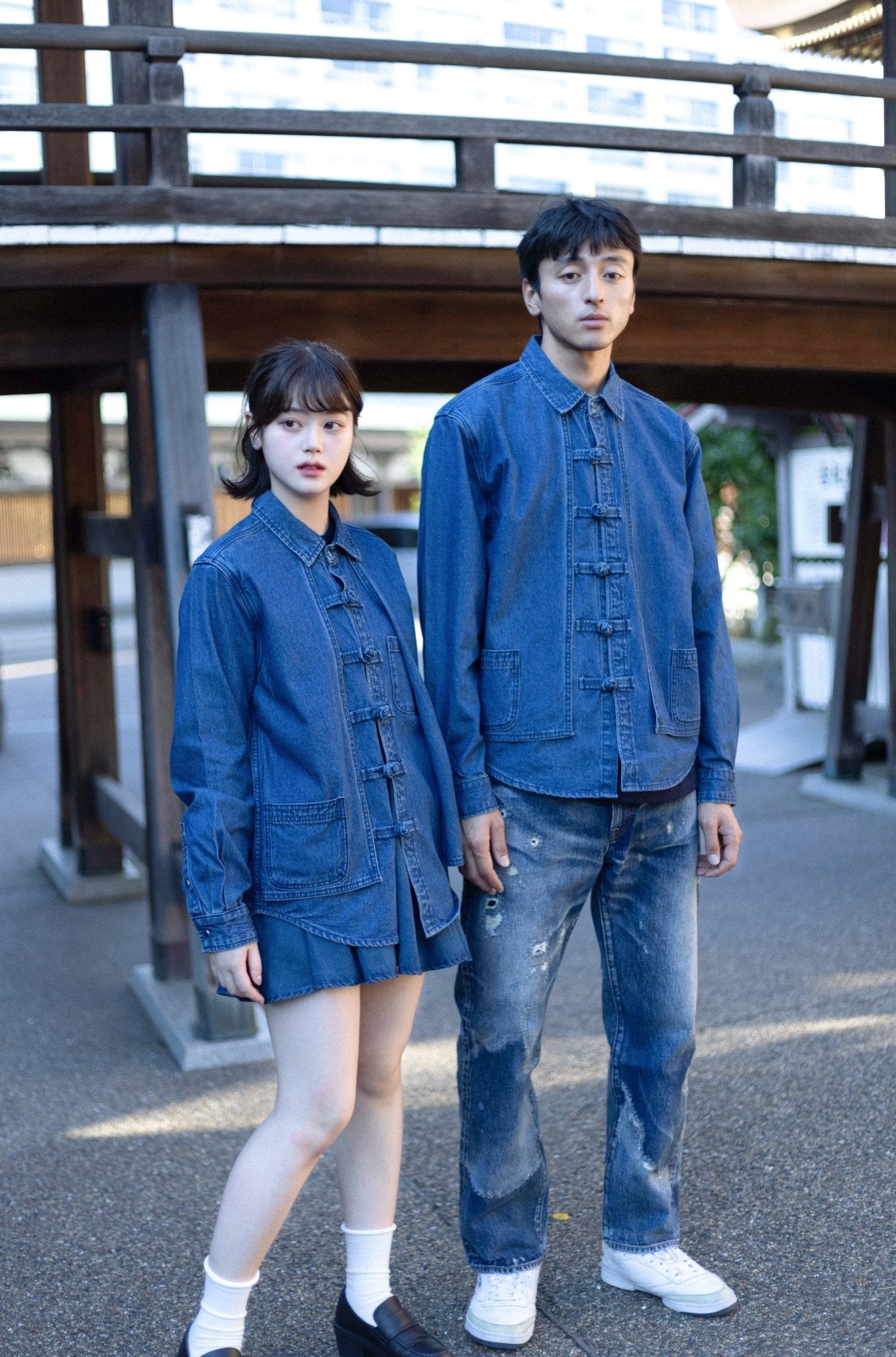 KF Layer Denim Shirt 鳥翼襟盤扣牛仔襯衫 - Full House Denim & Workshop