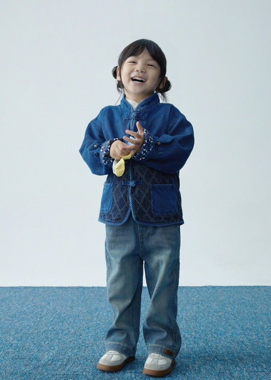 小童款【紺碧瑠璃】Konpeki Kendo KF Kids Jacket - Full House Denim & Workshop