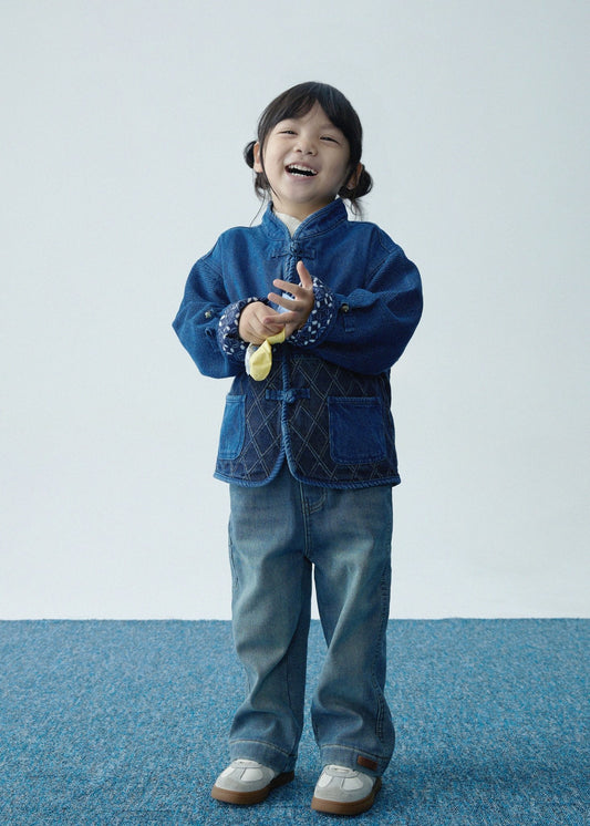 小童款【紺碧瑠璃】Konpeki Kendo KF Kids Jacket - Full House Denim & Workshop