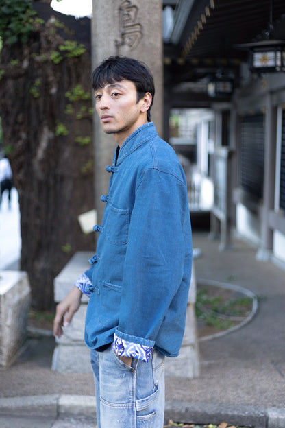 【露草色】Light Blue Washed Denim KF Jacket - Full House Denim & Workshop