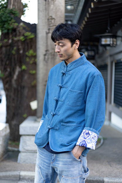 【露草色】Light Blue Washed Denim KF Jacket - Full House Denim & Workshop