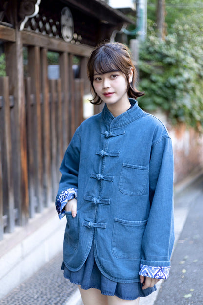 【露草色】Light Blue Washed Denim KF Jacket - Full House Denim & Workshop