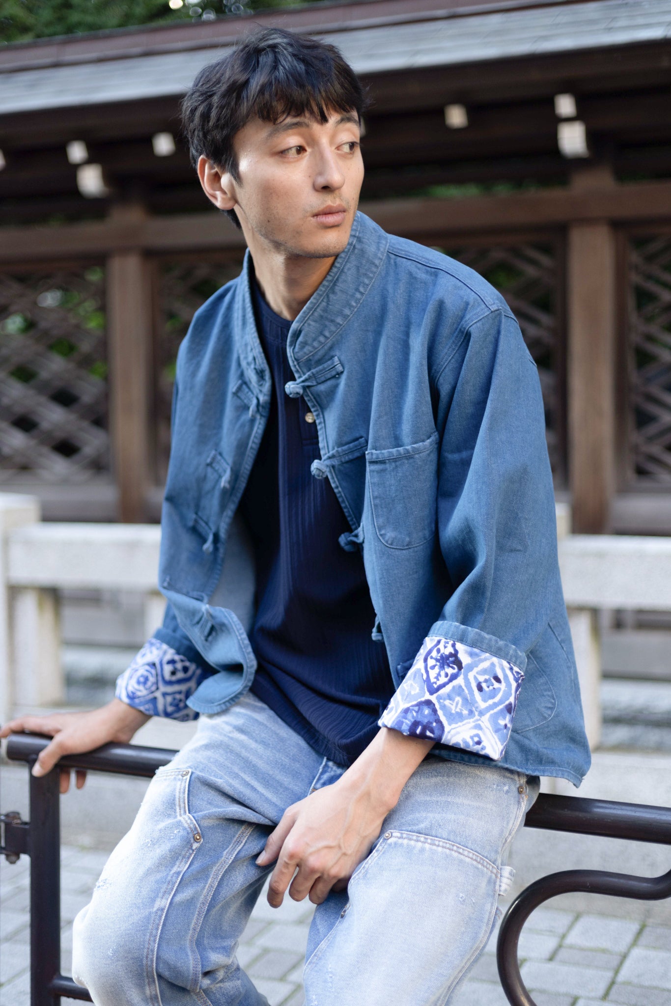 【露草色】Light Blue Washed Denim KF Jacket - Full House Denim & Workshop