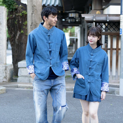 【露草色】Light Blue Washed Denim KF Jacket - Full House Denim & Workshop