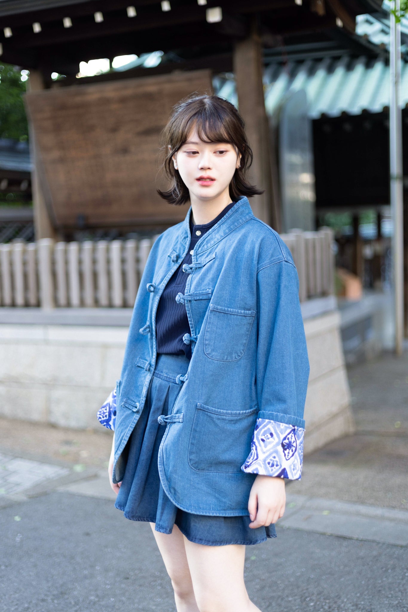 【露草色】Light Blue Washed Denim KF Jacket - Full House Denim & Workshop