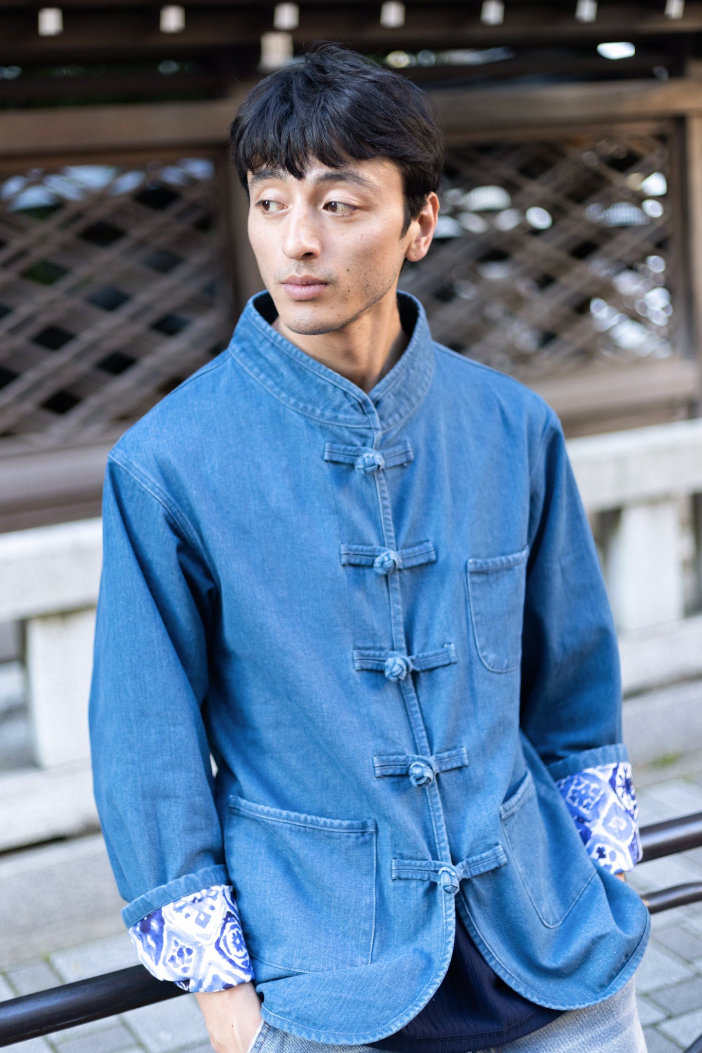 【露草色】Light Blue Washed Denim KF Jacket - Full House Denim & Workshop