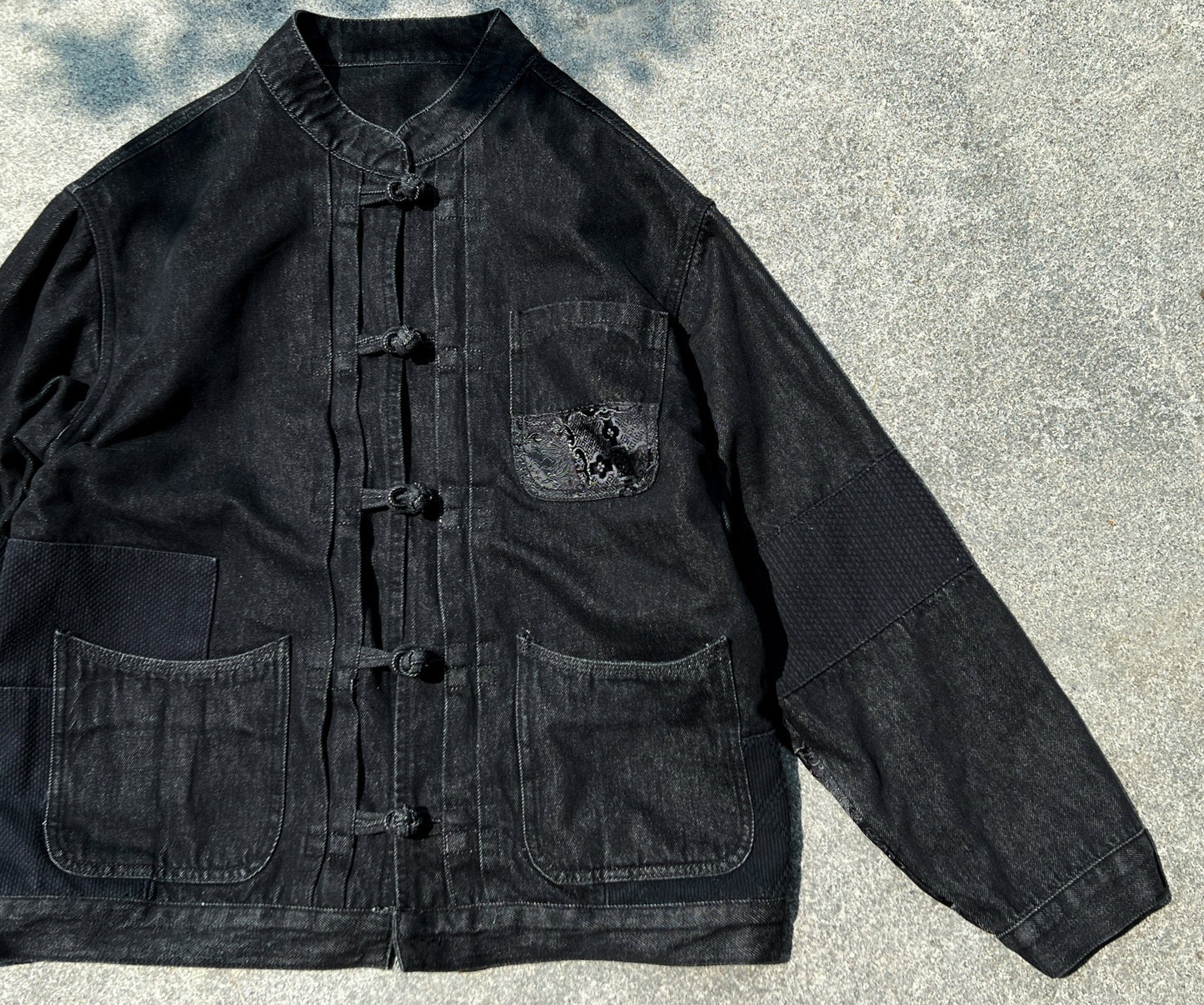 【Limited Edition】限定款 Dragon Embroidery Black Denim KF Jacket【撥雲】 - Full House Denim & Workshop