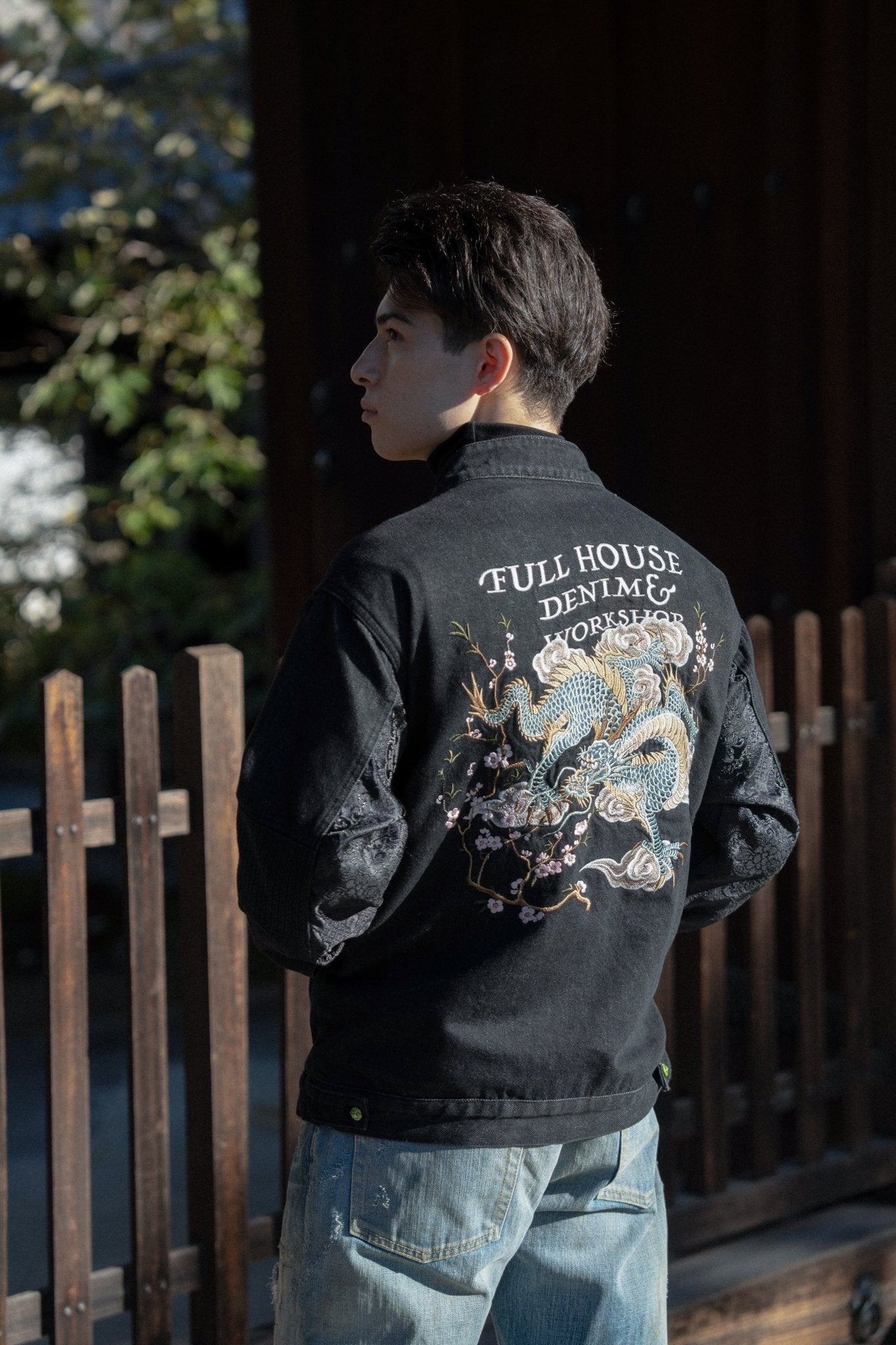 【Limited Edition】限定款 Dragon Embroidery Black Denim KF Jacket【撥雲】 - Full House Denim & Workshop