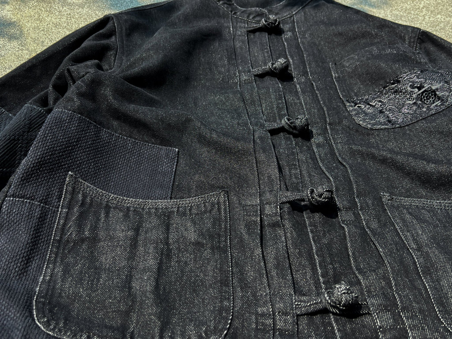 【Limited Edition】限定款 Dragon Embroidery Black Denim KF Jacket【撥雲】 - Full House Denim & Workshop