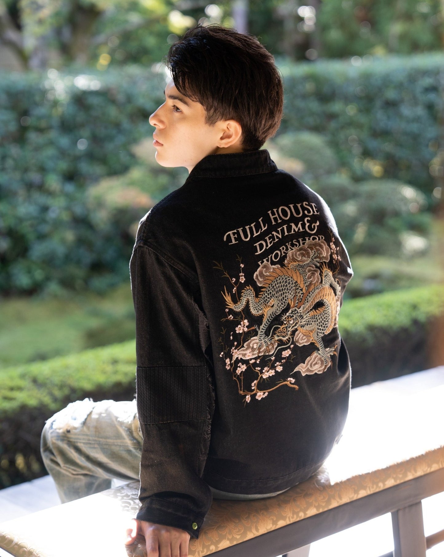 【Limited Edition】限定款 Dragon Embroidery Black Denim KF Jacket【撥雲】 - Full House Denim & Workshop