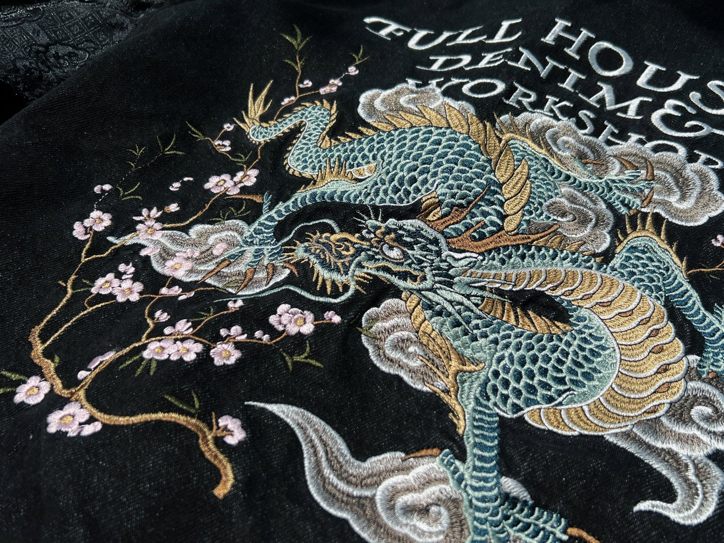 【Limited Edition】限定款 Dragon Embroidery Black Denim KF Jacket【撥雲】 - Full House Denim & Workshop