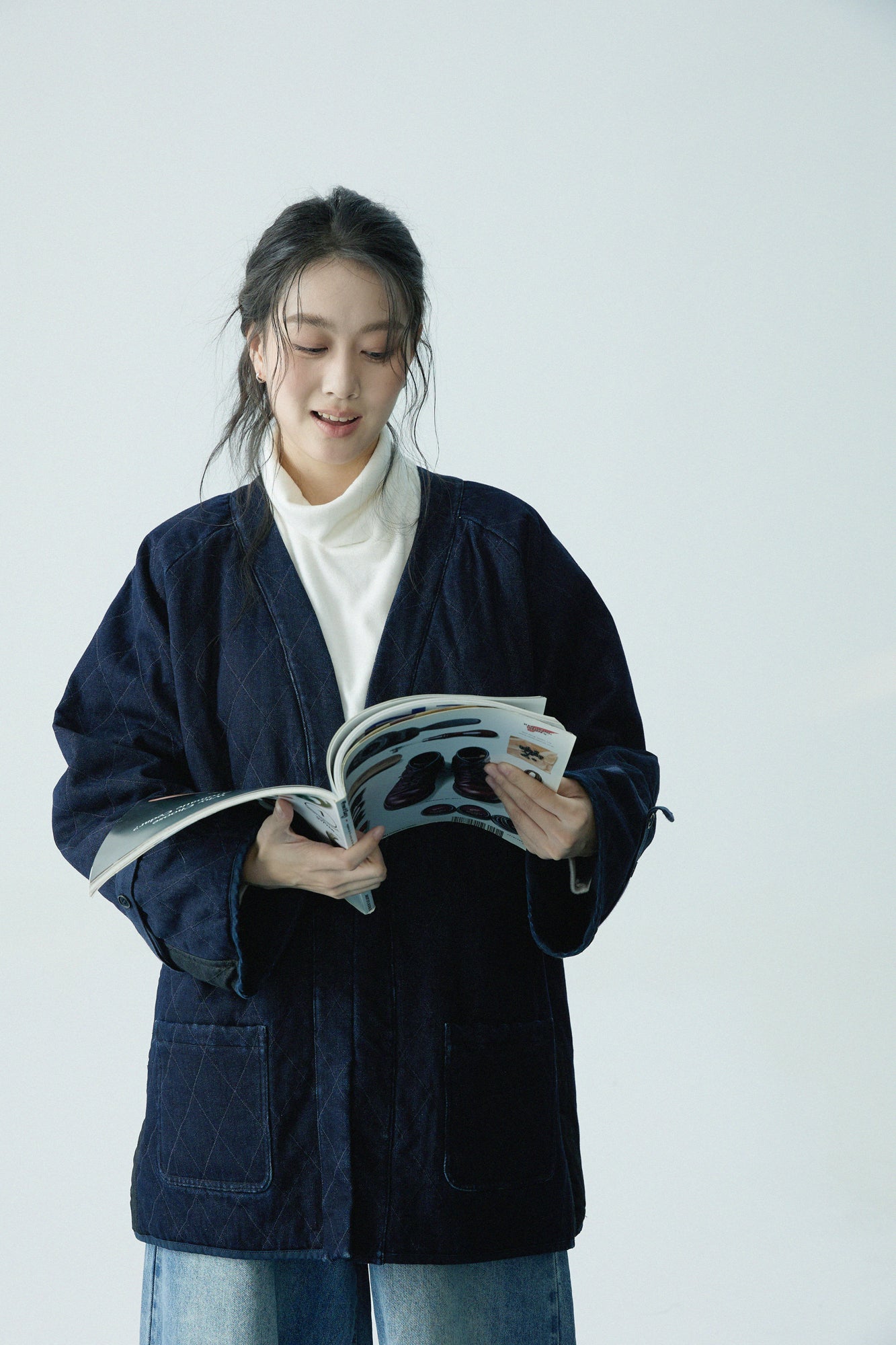 【Limited Edition】Wealth Serpent Embroidery Double Sided Haori【玉京子】 - Full House Denim & Workshop