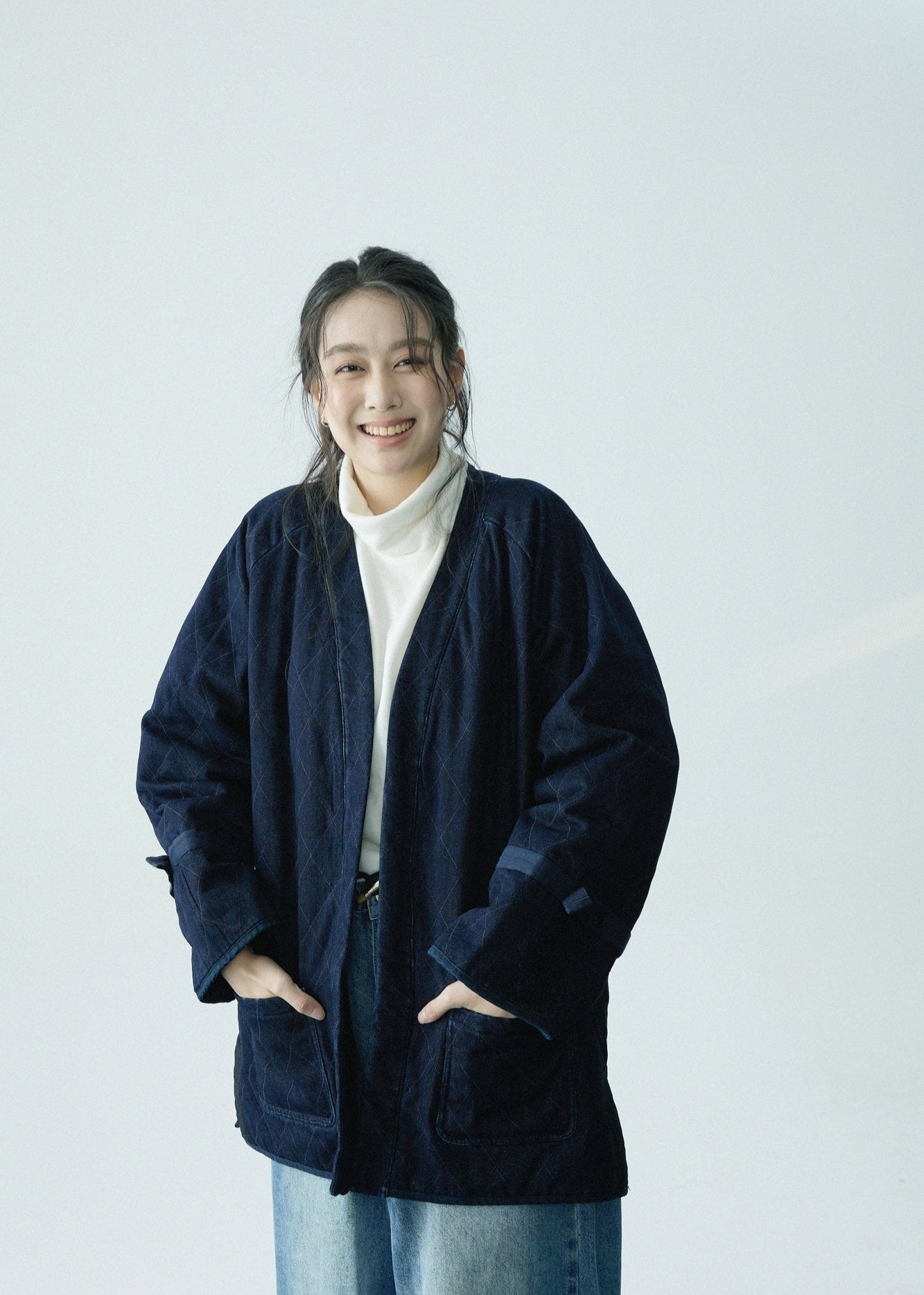 【Limited Edition】Wealth Serpent Embroidery Double Sided Haori【玉京子】 - Full House Denim & Workshop